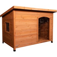 Outdoor Garden Wooden Doghouse Kennel - Brown / 116cm / Large
