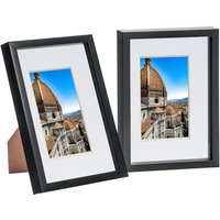 3D Shadow Box Frames with A5 Mount - A4 (8" x 12") - Black - Pack of 2 - White