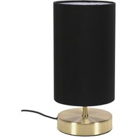 Francis Brushed Gold Touch Table Lamp with Shade - Black