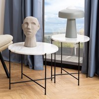 Avila Side Table - White / 40cm