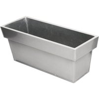 Silver Zinc Edge Trough Planter - Silver / 23l
