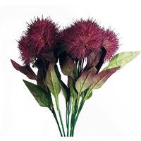 Bunch of Globe Thistle Ball Artificial Flower Stems - Globe Thistle Purple