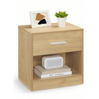 VASAGLE Modern Bedside Table with Drawer - Yellow