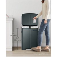 SONGMICS Dual Compartment Kitchen Bin - Grey