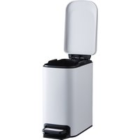 Livingandhome 6L Soft-Close Pedal Bin with Lid - Matte White