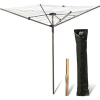 Rotary Washing Line Airer 4 Arm 45m - Green