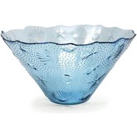 Recycled Glass Beyond The Sea Conical Bowl - Clear Blue