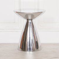 Cast Aluminium Side Table - Silver