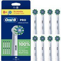 Oral-B Pro Cross Action brush Heads, 8 Ct - White