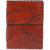 Travel Journal with Wrap Light Tan - Orange