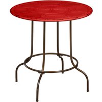 Artisan Red Metal Table - Red