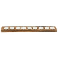 Mango Wood T-Light Holder - Brown