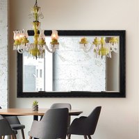 Fenton Vintage Black Antique Design Large Leaner Mirror - Black