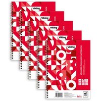 Notebook A5 Squared Twin Wire Side Bound - Red