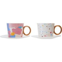 Miami 2 Cups And Saucers Set - Assorted