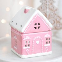 Pink Gingerbread House Oil Burner - Pink