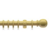 28mm Wooden Light Ash Curtain Pole Set - Light Ash / 130cm
