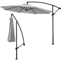 Lifeideas 3m Cantilever Garden Parasol with Crank - Light Grey