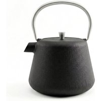 Cast Iron Teapot with Infuser Loose Tea Strainer 4 to 6 Cups - Black