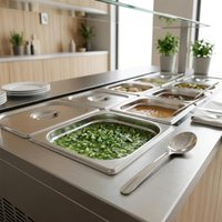 Stainless Steel Gastronorm Containers with Lids 1.5L - Silver
