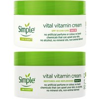 Simple Kind to Skin Day SPF15 & Night Cream Bundle 50ml, 6 Pack Each - White