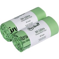 BioLiner 30 Litre Compostable Food Waste Bin Bags - Green / 2