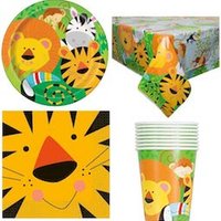 Jungle Themed partyware 16pk - Green