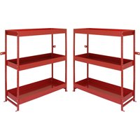 Monster Racking Volcano Metal Van Shelving Duo Unit - Red