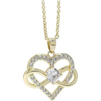 Infinite Heart Pendant Necklace - Gold