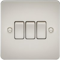 Knightsbridge Flat Plate 10AX 3G 2-way switch - pearl - FP4000PL - Pearl