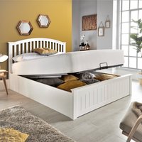 , Grayson White Wooden Ottoman Storage Bed Kingsize , Grayson White Wooden Ottoman Storage Bed Kingsize