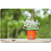 Forget Me Not Flowers Placemat Set - Green