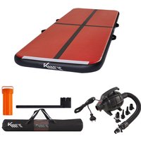 5m Inflatable Airtrack Gym Mat - Black-Red