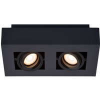 Xirax Modern Twin Ceiling Spotlight Black - Black
