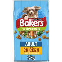 Bakers, Bakers Adult with Tasty Chicken & Country Vegetables 3kg Bakers, Bakers Adult with Tasty Chicken & Country Vegetables 3kg