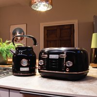 Charles Bentley 1.7L Kettle and 4 Slice Toaster Set - Black
