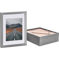 Photo Frames with 5x7" Mount - 8x10" - Grey - Pack of 5 - White