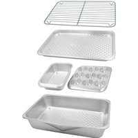 MasterClass Recycled Aluminium 5pc Stacking Baking Set - Silver