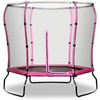 7ft Safe Jump Trampoline with Halo Safety Enclosure - Pink