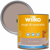 wilko Tough and Washable Matt Emulsion Paint 2.5L - Earthy Hue