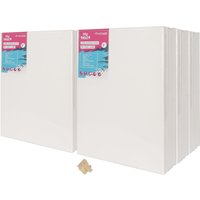 Fax Potato Stretched Canvas with Wooden Wedges - 12" x 16" - Pack of 60 - White