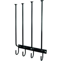 Wall Mounted Wellington Boot Rack - 2 Pair with hooks - Black