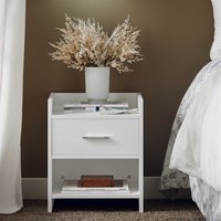 SoBuy Side Bedside Table - White