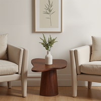 Nolan Solid Wood Side Table - Brown