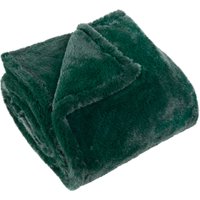 Kallu Double-Sided Faux-Fur Throw - Needle Green / 150cm