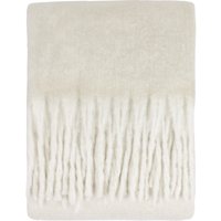 Cozy Woven Tasselled Throw - Ecru