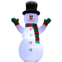 Inflatable Snowman Christmas Yard Decoration - White