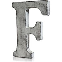 Handcrafted Shabby Chic Wooden Alphabet Letter F - White