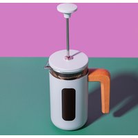 La Cafetire 'Pisa' 3 Cup Cafetiere, Sky Blue with Wooden Handle 350ml - Blue