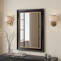Georgian Framed Bevelled Mirror - Black